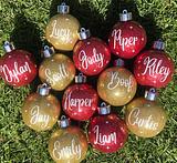 Personalised Christmas Bauble in Mrs Claus Font